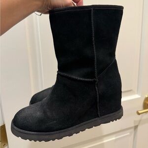 UGG Black Suede Winter Boots